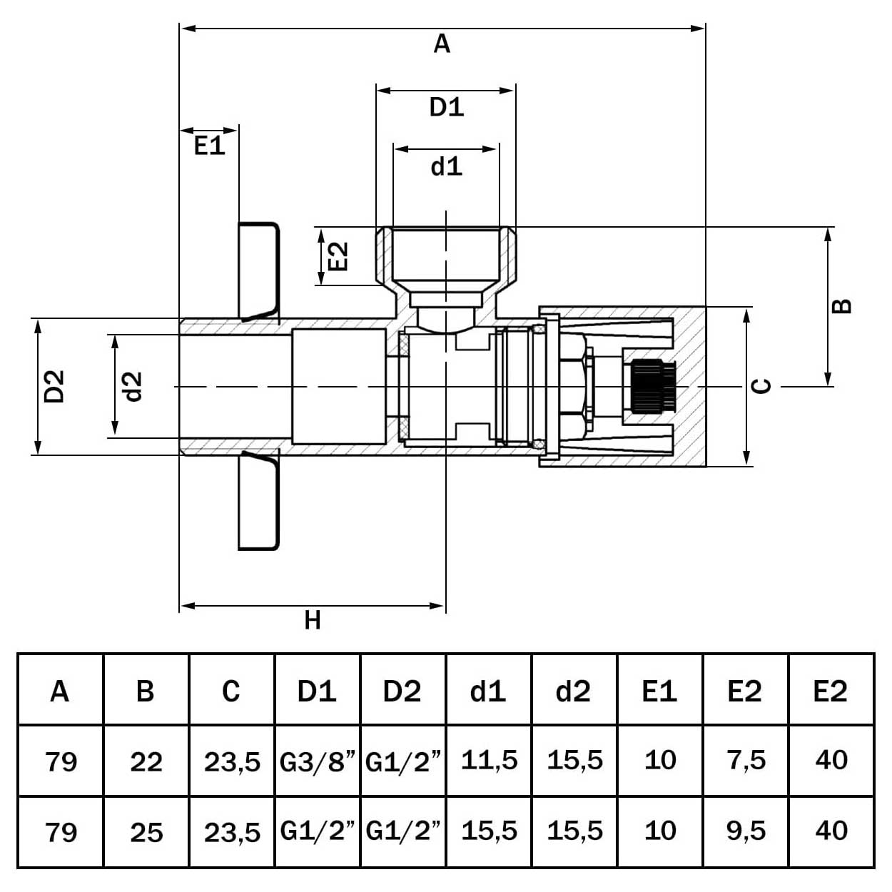 Black Basin Sink Toilet Hose Shut Off Isolation Valve Water Isolating Valves, A599a, A599b