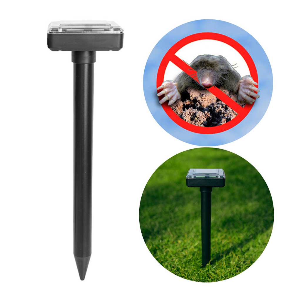 Anti Rodent Repeller Drives Away Moles Solar Energy Battery Gardening Tools