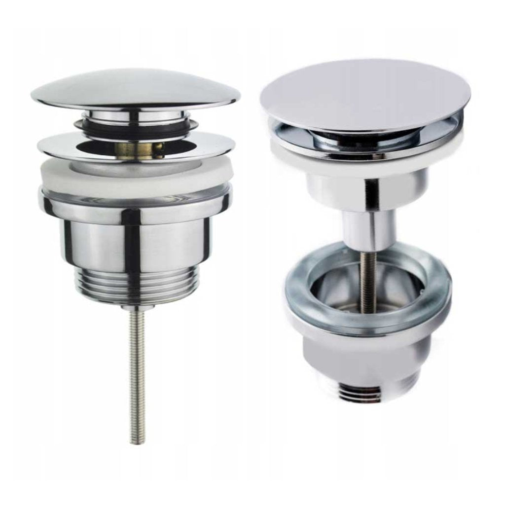 Chrome Bathroom Pop Up Sink Plug Waste Push Type 1 1/4 32mm overview