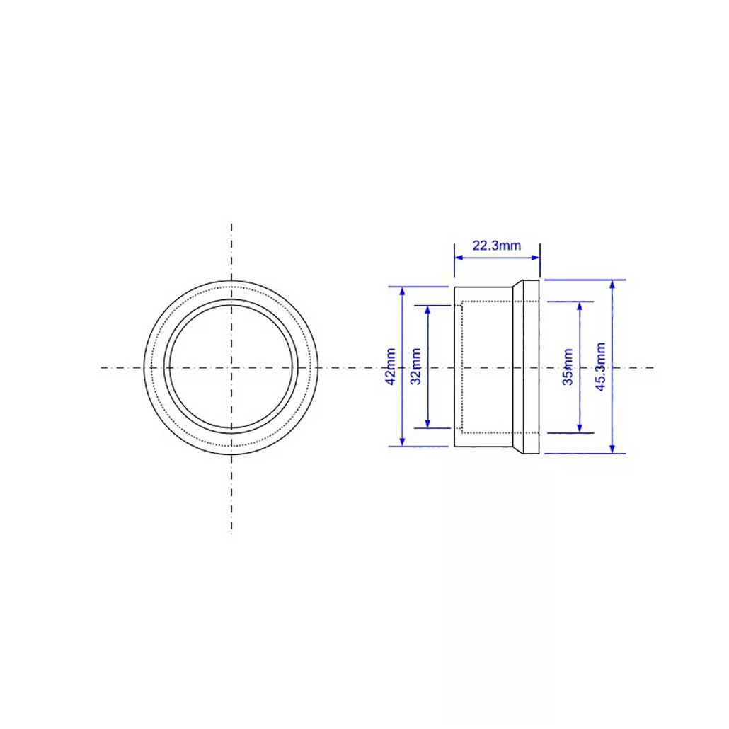 R/SEAL- 42X35 McAlpine 42x35mm Rubber Seal Reducer Waste Pipe Adaptors