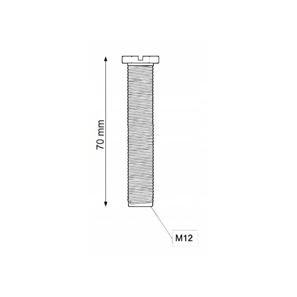 BRBOLT70 McAlpine Ferrule 70mm Extended Waste Bolt for Basket Strainer Kitchen Sink Plugs