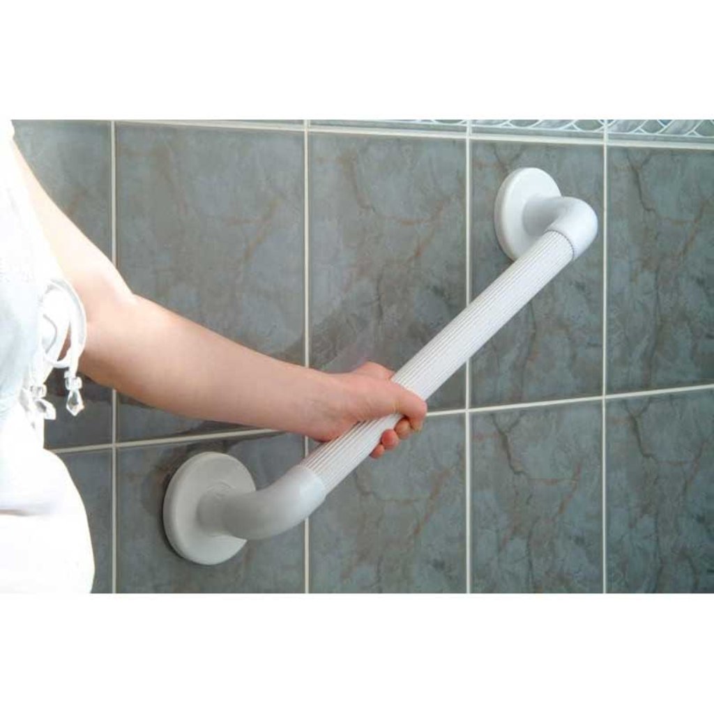 300mm White bathroom grab bar rail wall mounted