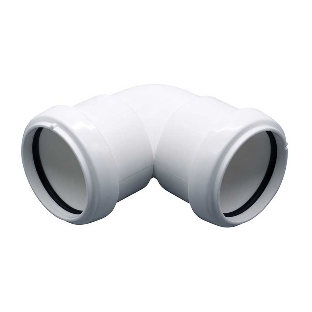 WP11W FloPlast 40mm 90deg Bend Push-Fit White - Waste Pipe & Fittings