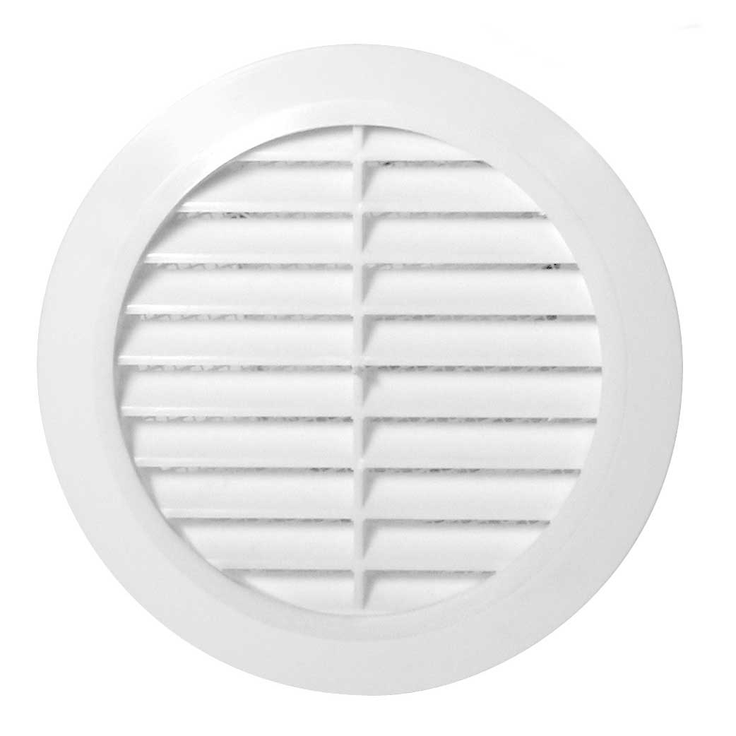 White Round Air Louvre Vent Grille 80mm 3.15" Circle Ventilation Ducting Pipe Cover T42 - plumbing4home