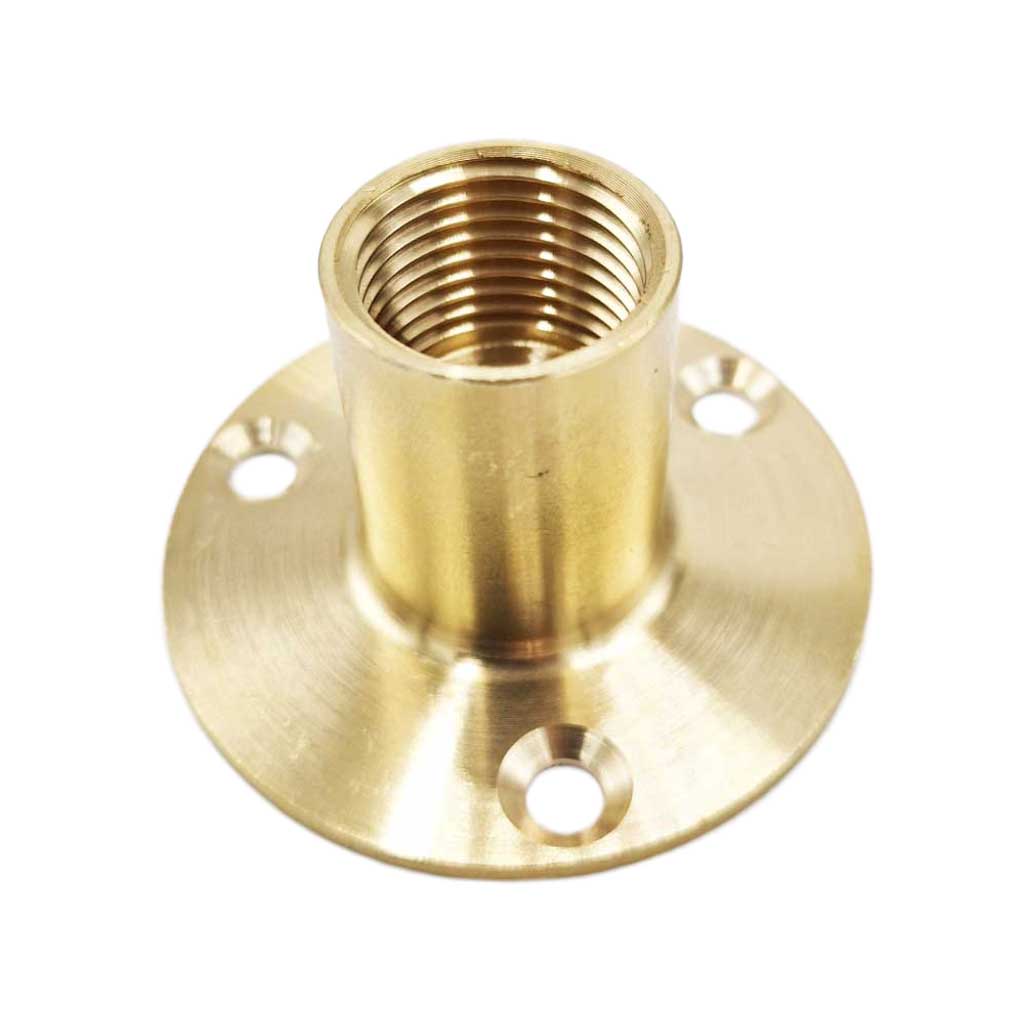 1/2" x 15mm Garden Tap Wall Plate Tube Boss Bracket Brass