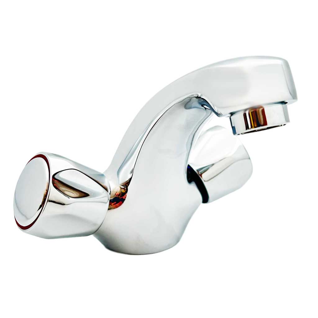 Contract Monobloc Basin Mixer Tap With Pop-Up Waste Chrome WRAS