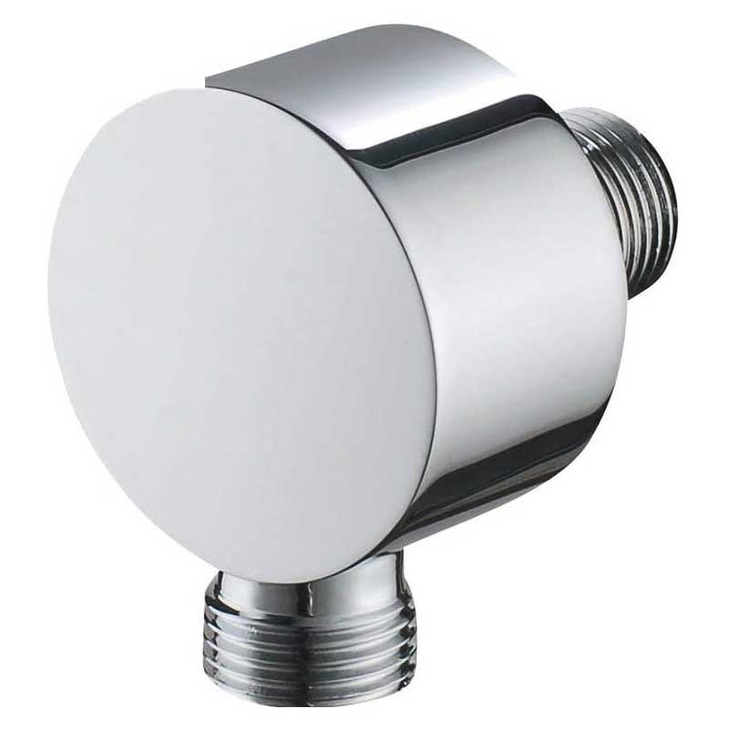 Shower Hose Outlet Elbow Round Concealed Fitting Chrome Wall Mounted Brass - plumbing4home