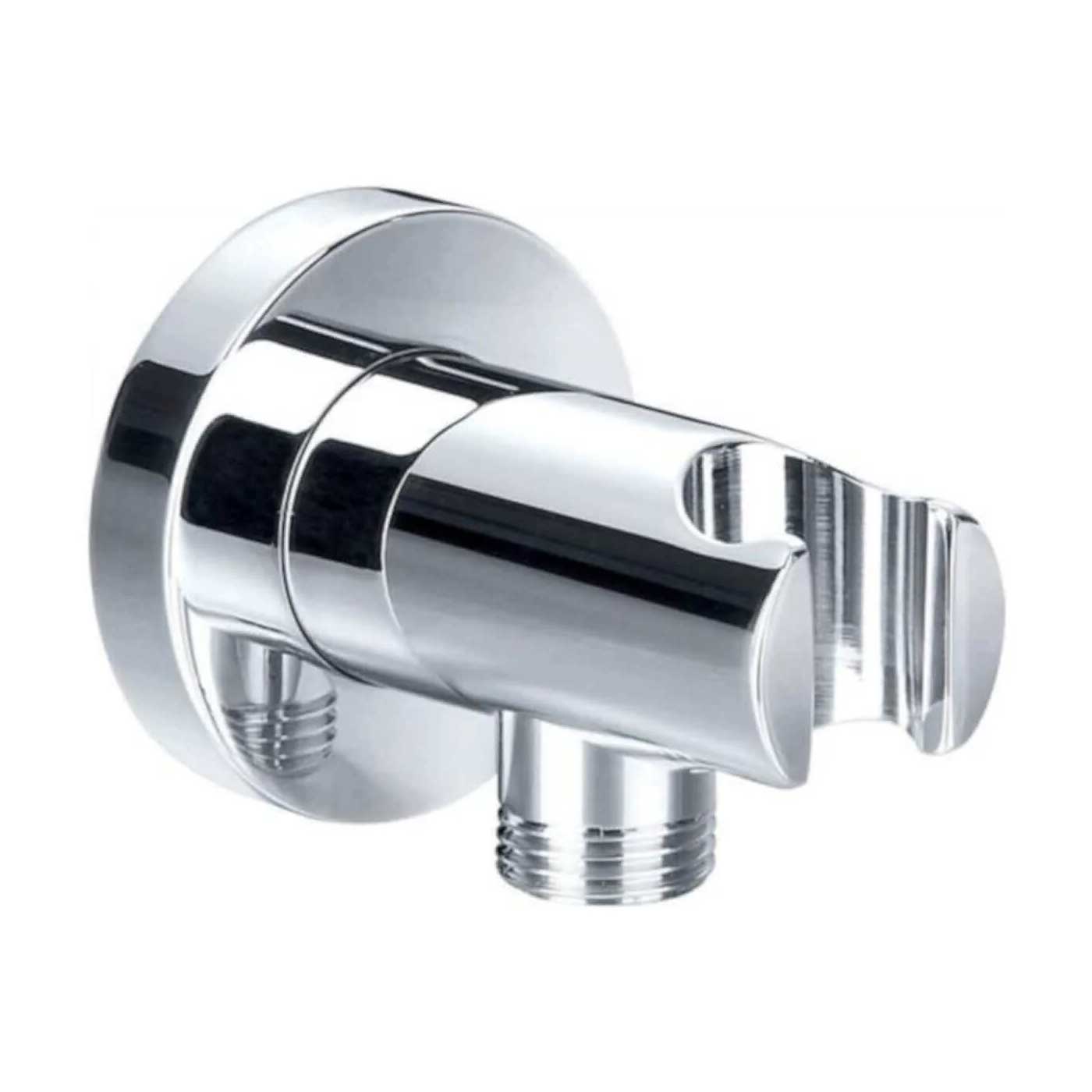 Concealed Round Shower Outlet Elbow With Handheld Showerhead Handle Bracket Holder