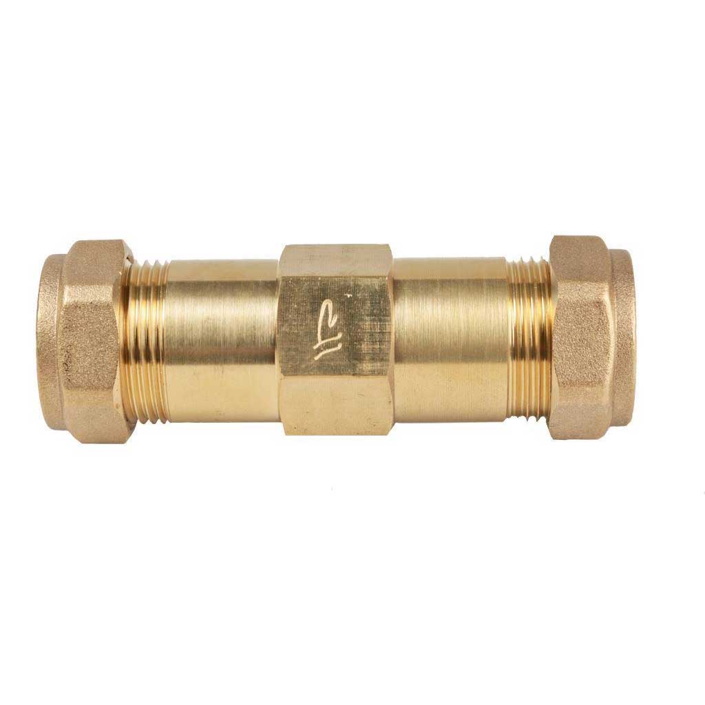 15mm Compression Burst Pipe Repair Coupling Connector Brass Fitting 80mm Long