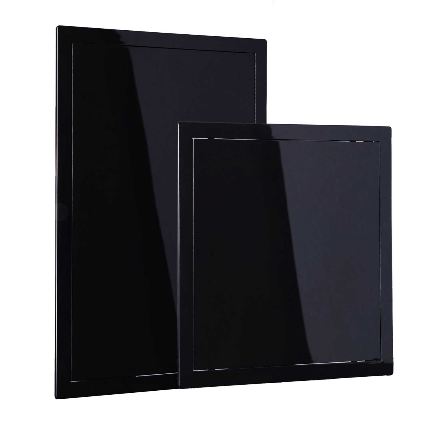 Plasterboard Access Panel Black Soft Closing Polished PVC