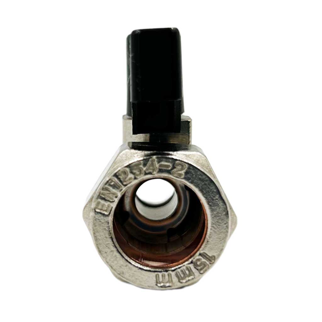 15mm x 3/8 BSP Flat Faced Straight Isolating Valve With Handle