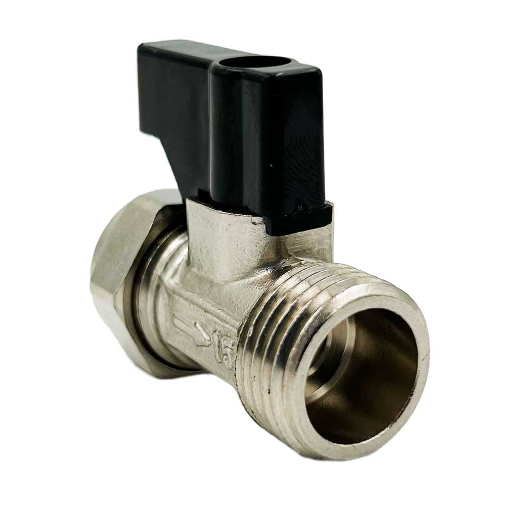 15mm x 1/2 BSP Flat Faced Straight Isolating Valve With Handle