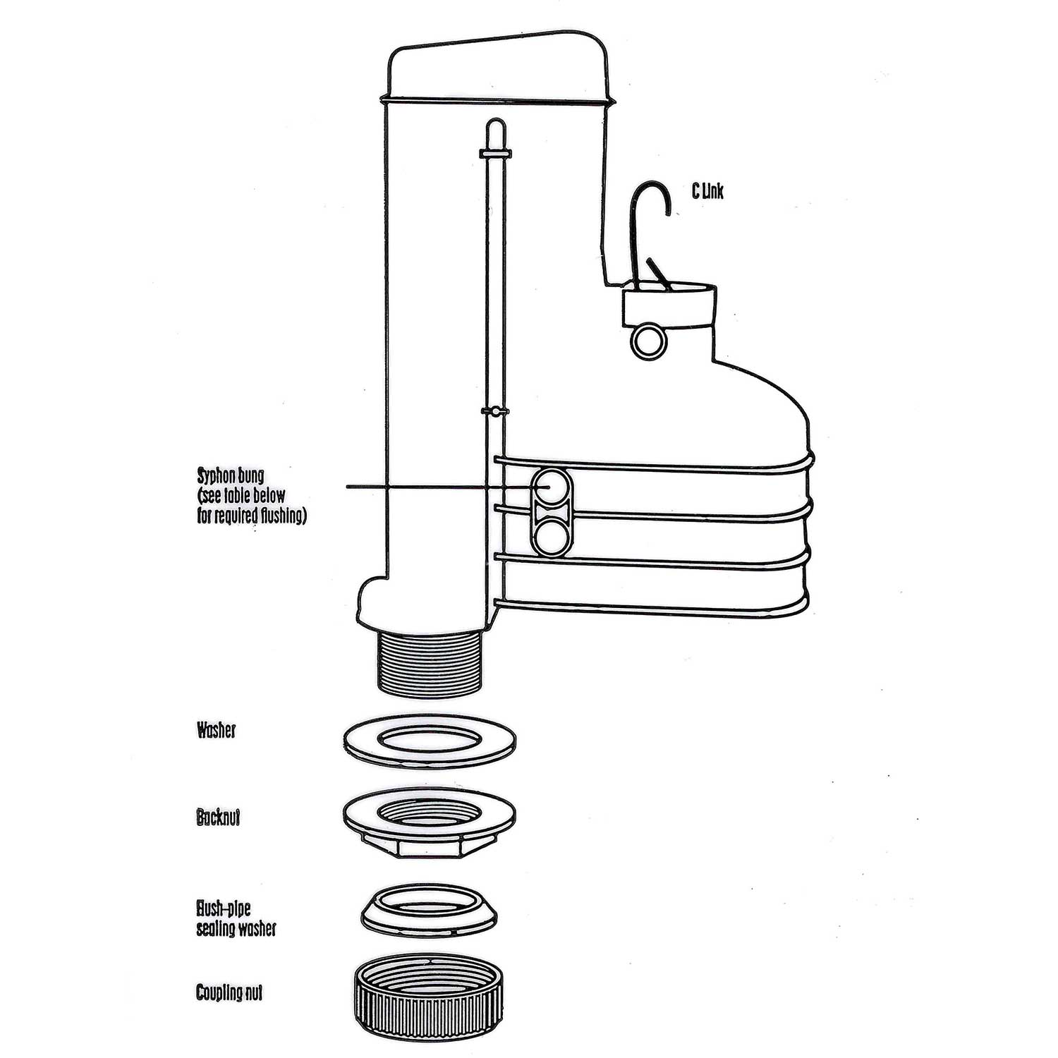 FluidMaster 8" Dual Flush Toilet Syphon Compact PROSY080 WC Valve WRAS