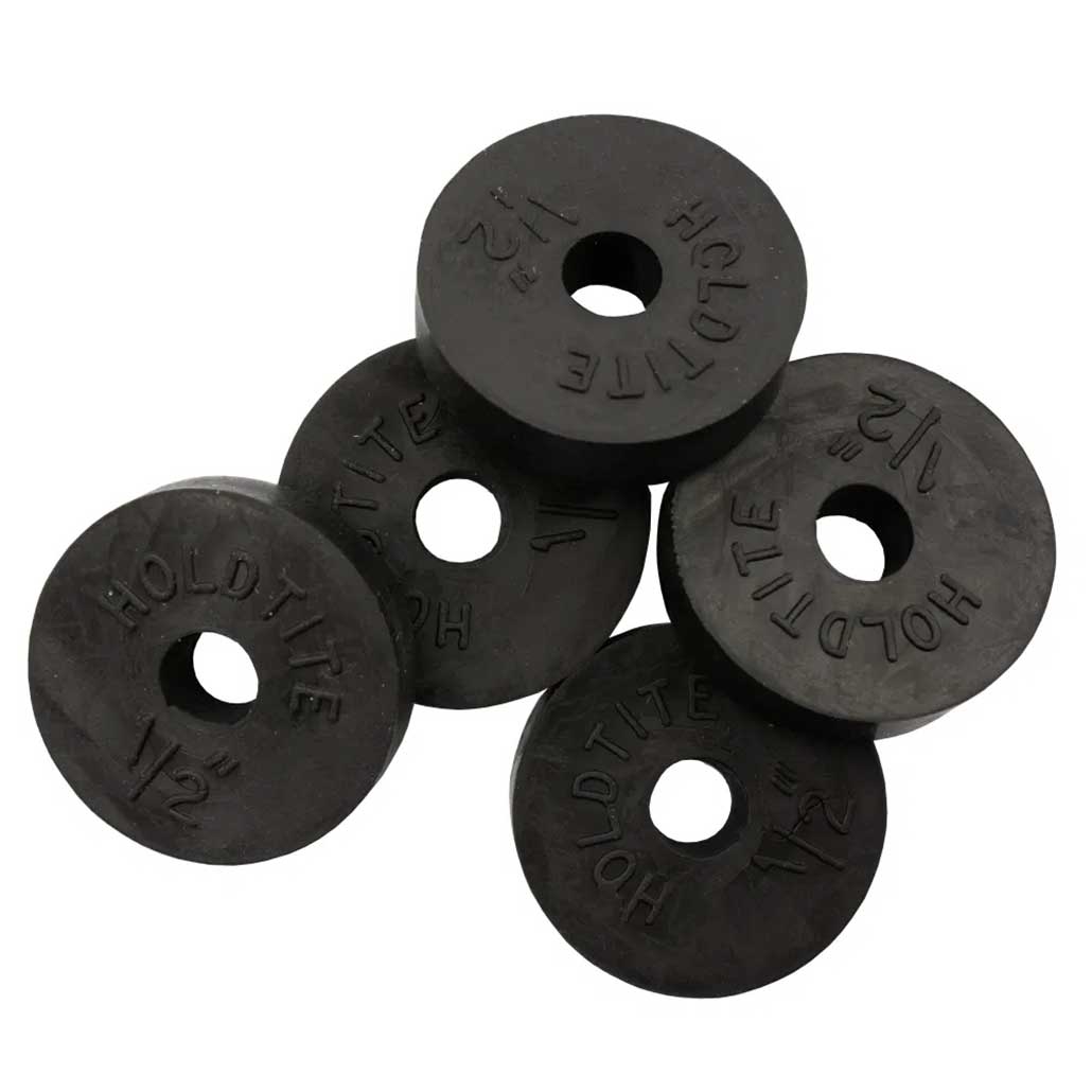 5 Pack 1/2" Flat Tap Washers (18.6mm OD) Rubber