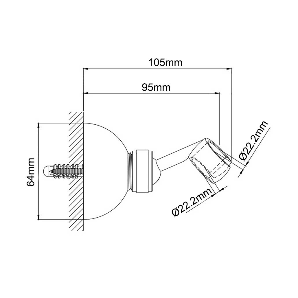 Shower Head Holder Replacement Wall Bracket Adjustable Chrome Brass