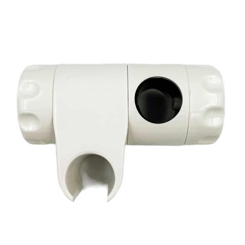 White Shower Head Slider Riser Rail Bracket for 18-20mm Bars