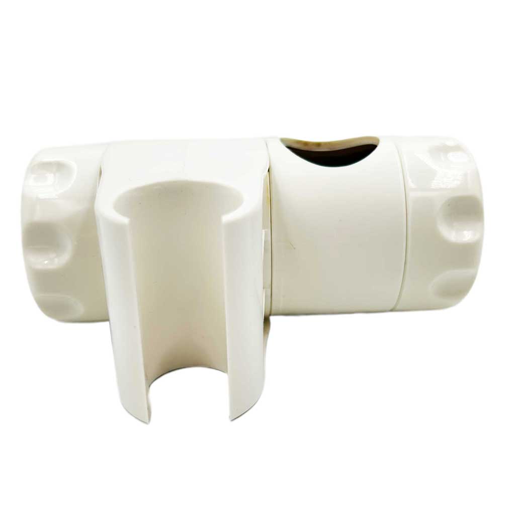 White Shower Head Slider Riser Rail Bracket for 18-20mm Bars