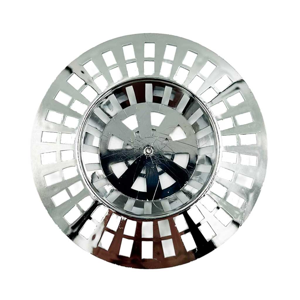 Basin Sink Basket Strainer Grid Cover Chrome Plastic 60mm