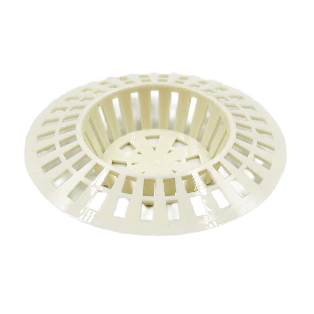 Basin Sink Basket Strainer Grid Cover White Plastic 60mm