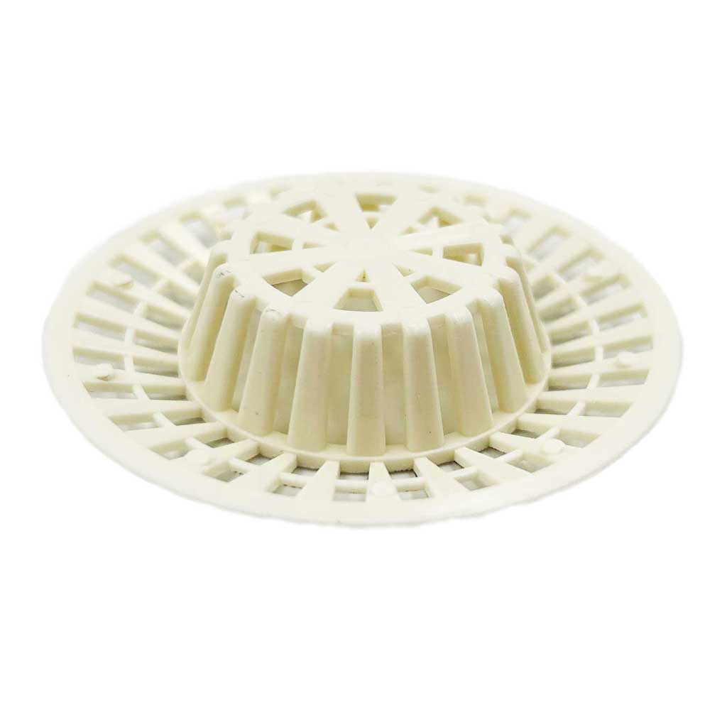 Basin Sink Basket Strainer Grid Cover White Plastic 60mm