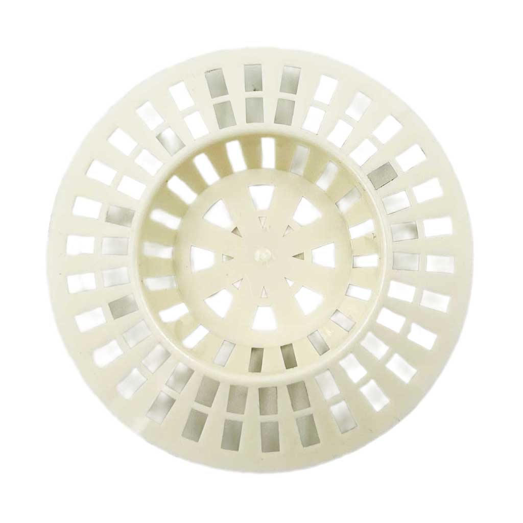 Basin Sink Basket Strainer Grid Cover White Plastic 60mm