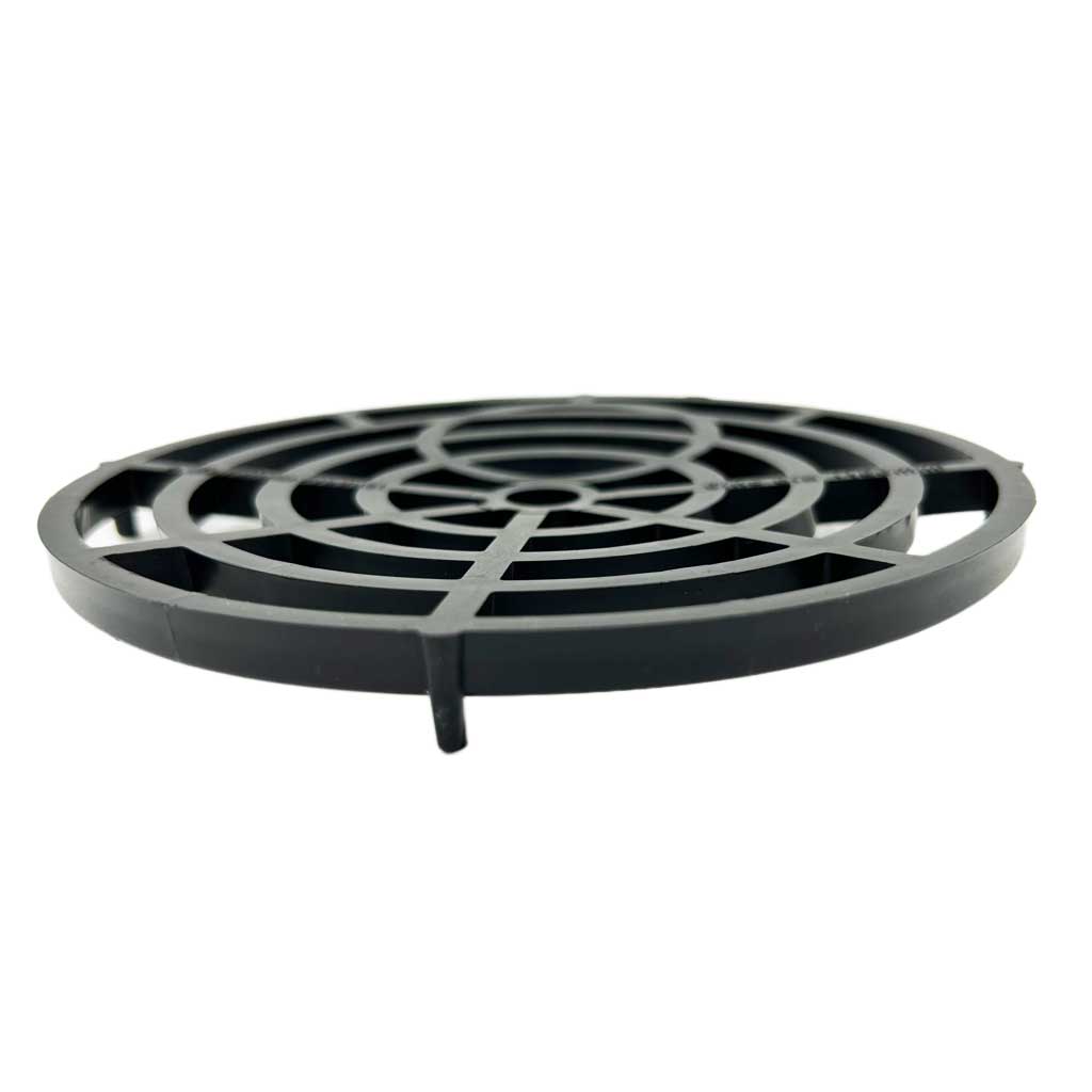 Black Round Gully Drain Grid Cover Grille 6 inch 15cm Plastic