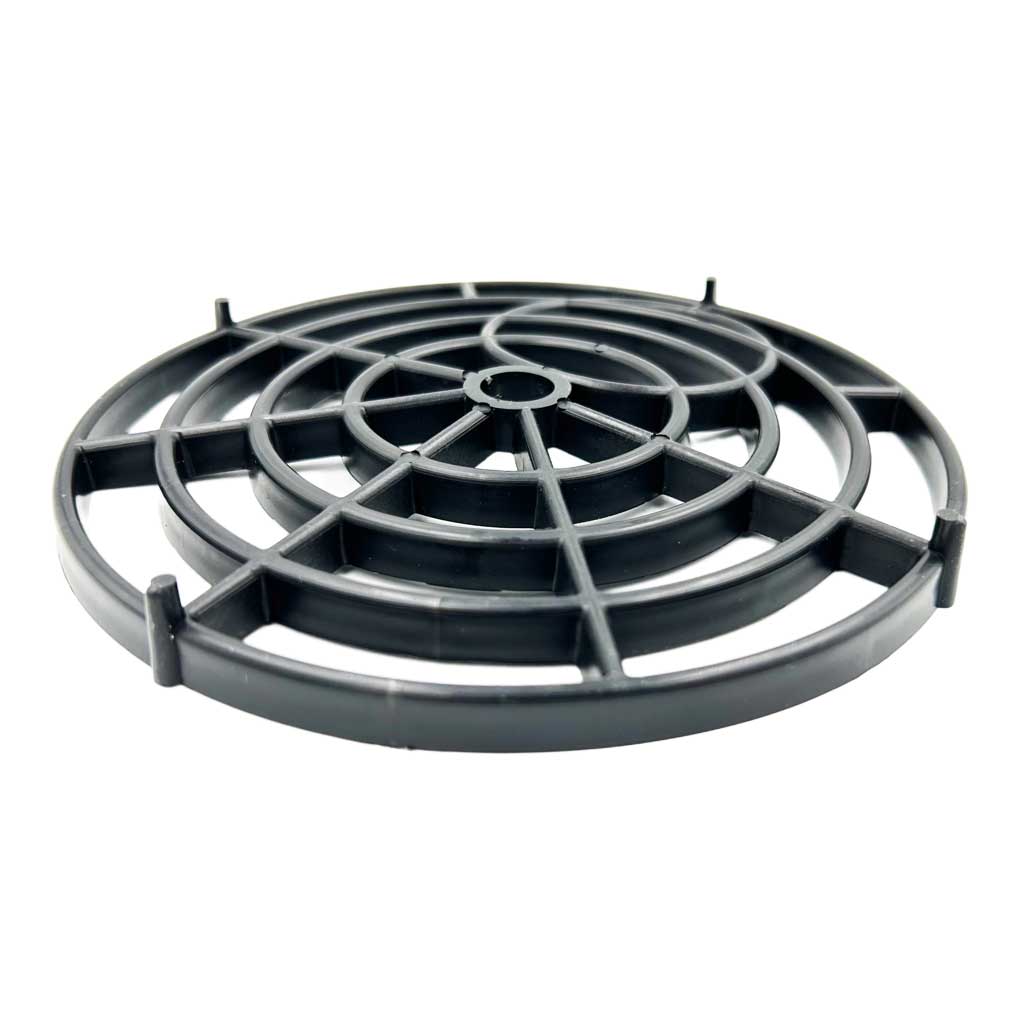 Black Round Gully Drain Grid Cover Grille 6 inch 15cm Plastic