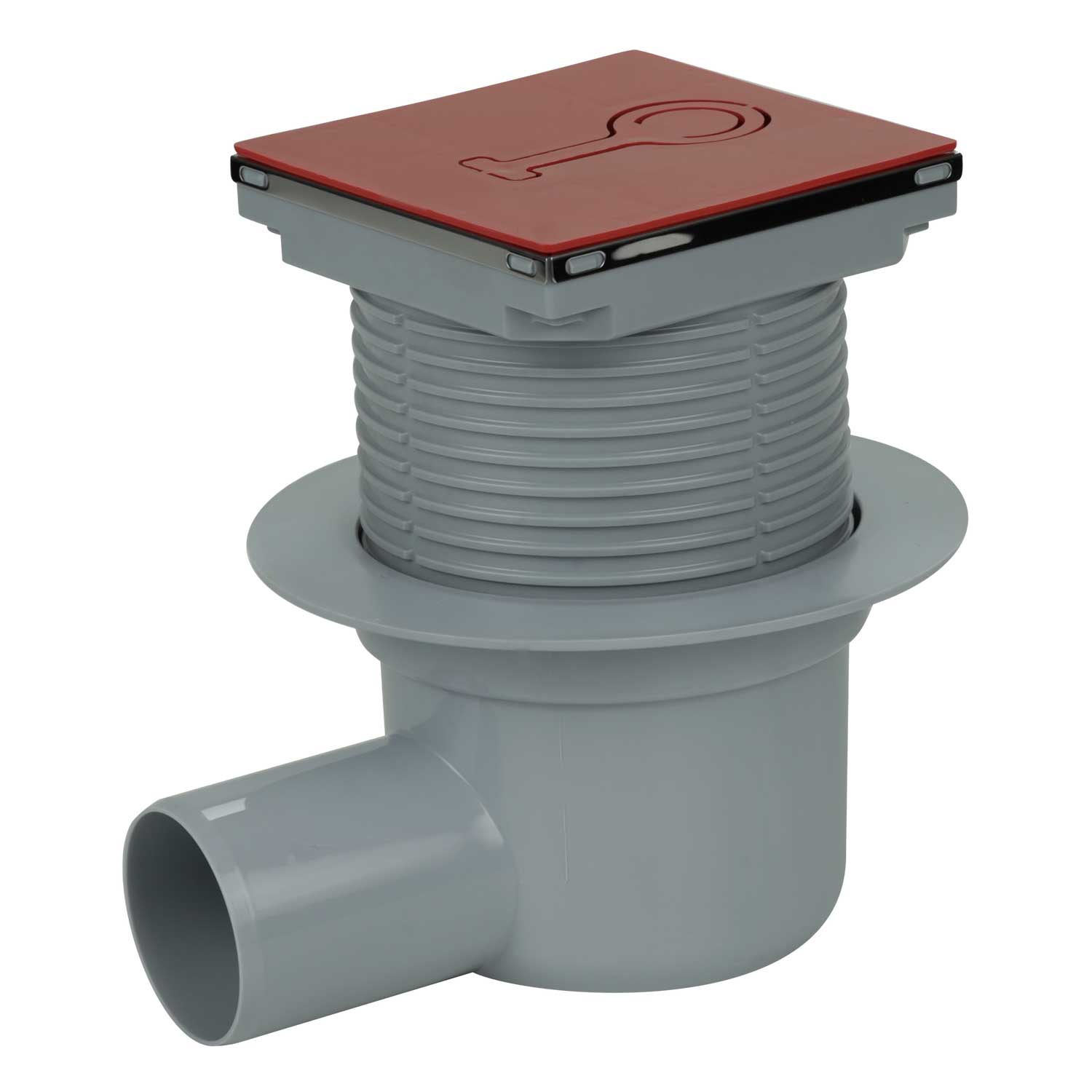 100x100mm Floor Drain Bottle Gully Trap Tiled or Steel Side Outlet 50mm