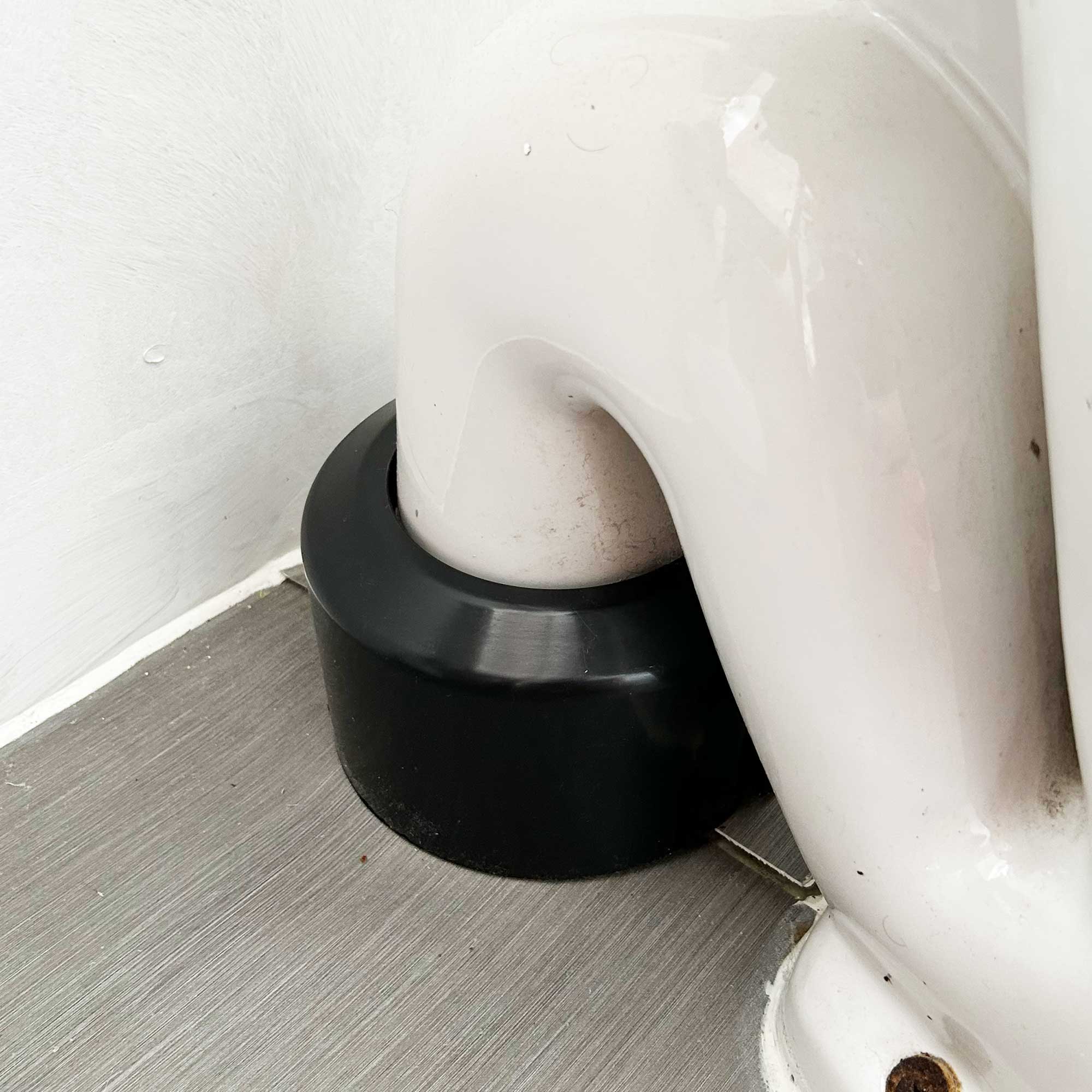 110mm Toilet Pipe Cover Black Split Two-Piece Pan Soil Waste Collar