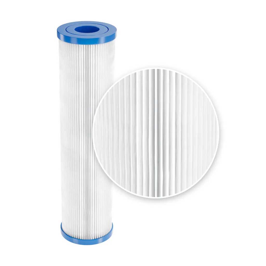 Pleated Sediment Water Filter Cartridge 10 Inch Replacement Reusable, 5 10 20 Microns