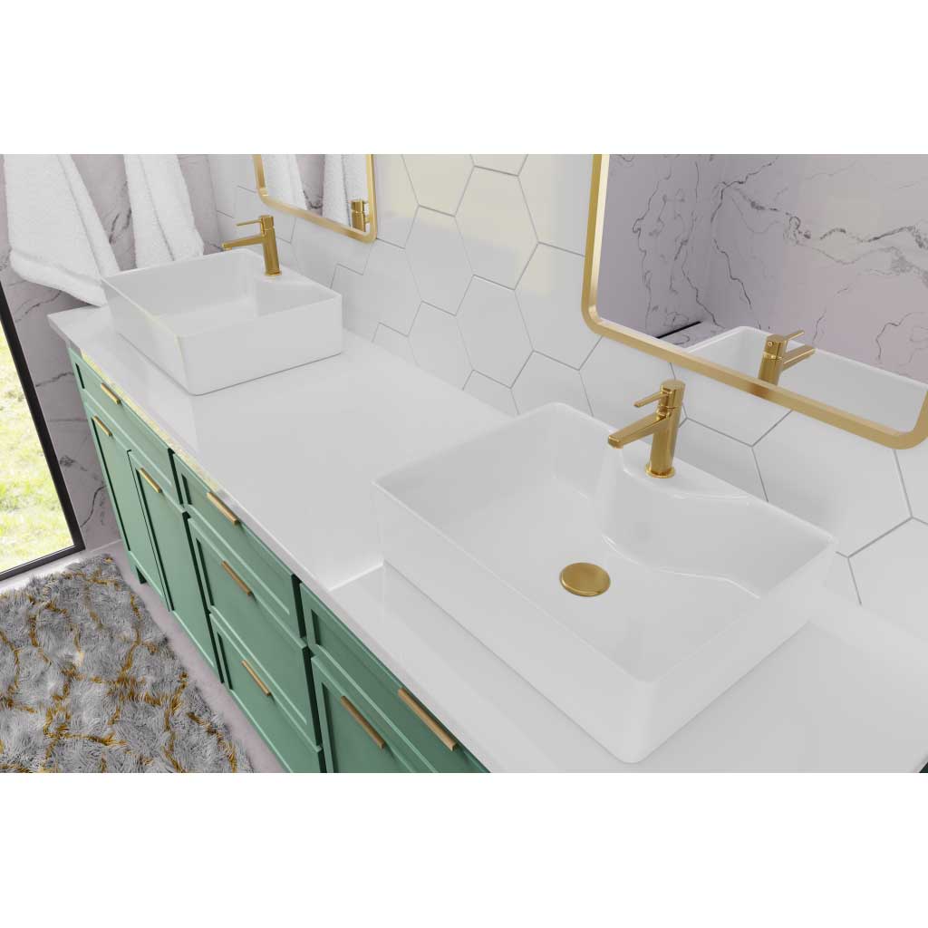 Bathroom Sink Mixer Tap Gold Single Lever Monobloc Basin Taps