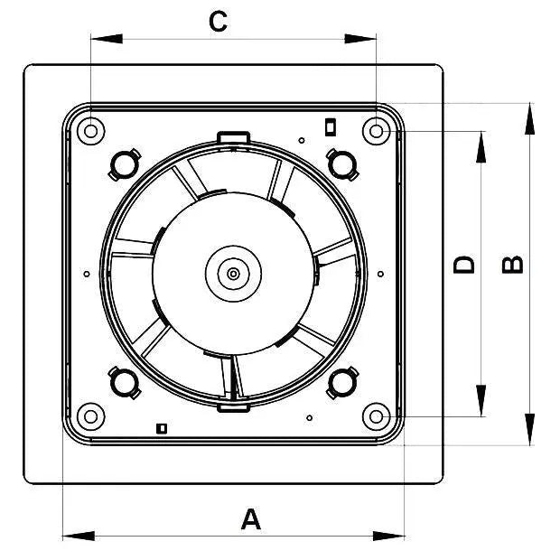 Bathroom Wall Extractor Fan 6 Inch 150mm Various Colours