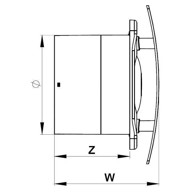 Bathroom Wall Extractor Fan 6 Inch 150mm Various Colours