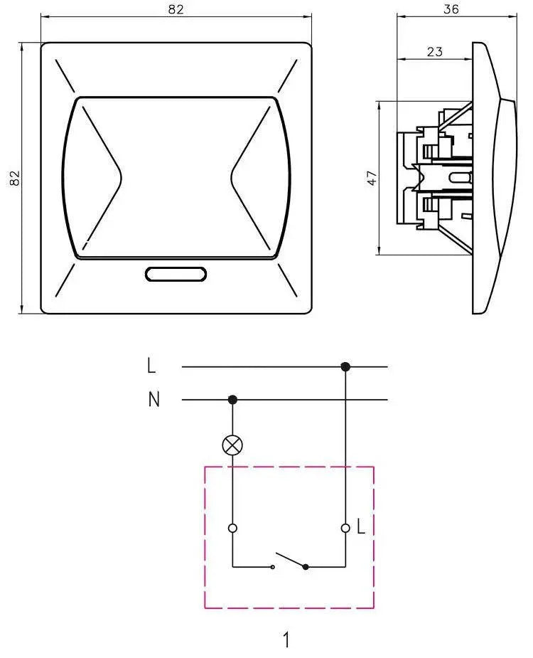 Big Button Indoor Light Switch Click Wall Plate with Light Light Switches & Sockets