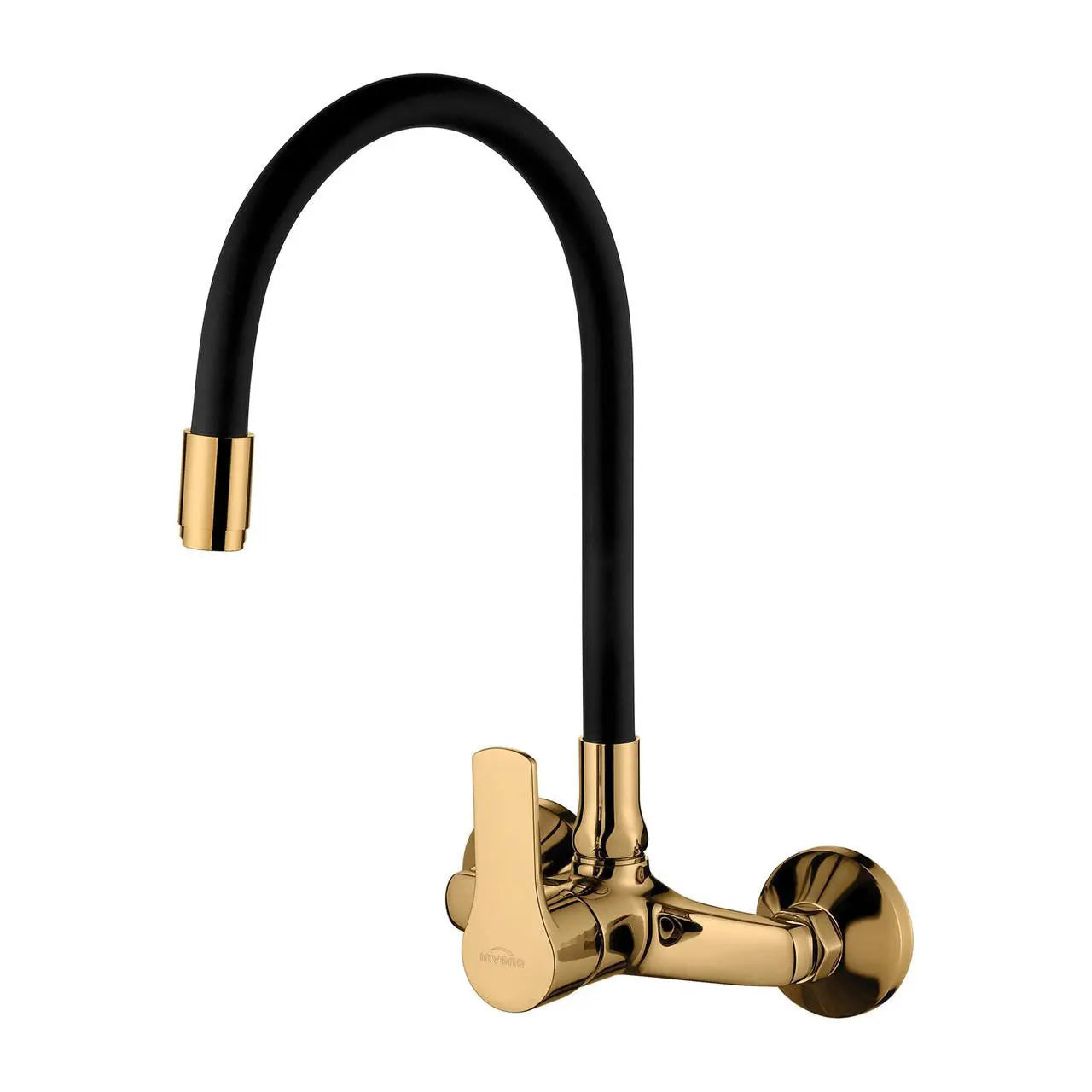 Black Gold Kitchen Mixer Tap Wall Mounted Flexible Spout Kitchen Taps