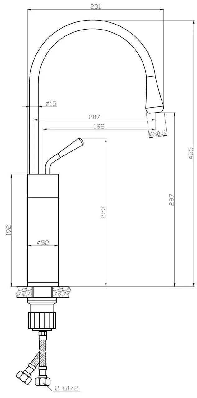 Copper/Black Marble Kitchen Sink Tap Basin Mixer Standing Kitchen Taps