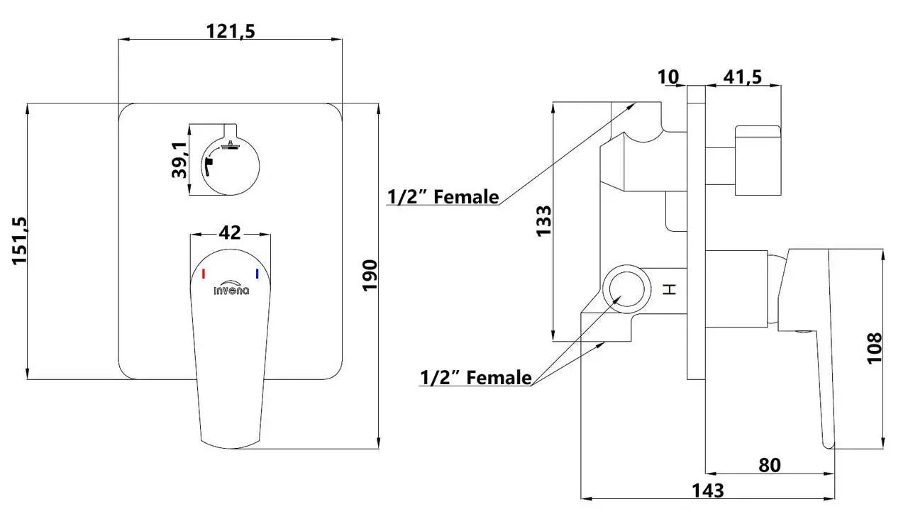 Black Rose Gold Concealed Shower Mixer Set Rainfall Diverter Concealed Showers