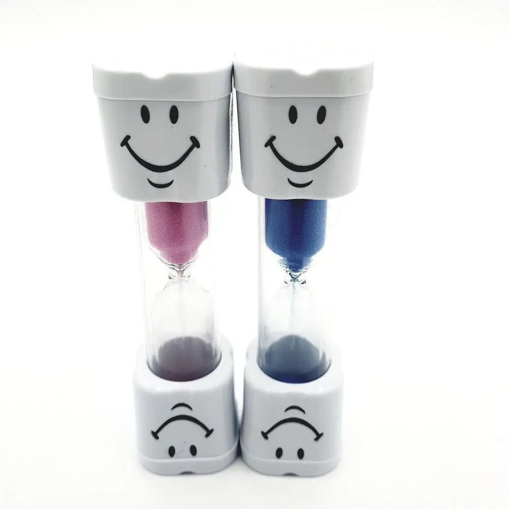 Pink/Blue Hourglass 3 Minute Kids Tooth Brushing Timer Toothbrush Holders