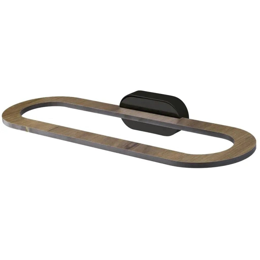 Matte Black/Brown 310mm Towel Holder Hanger Wall Mounted Towel Rails and Rings