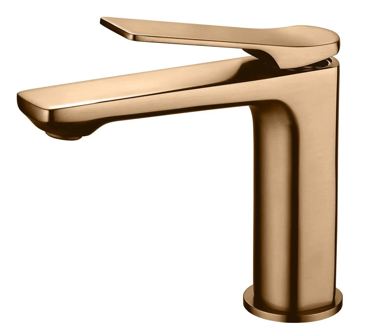 Brushed Copper Bathroom Sink Tap Standing Mixer Single Lever Basin Taps