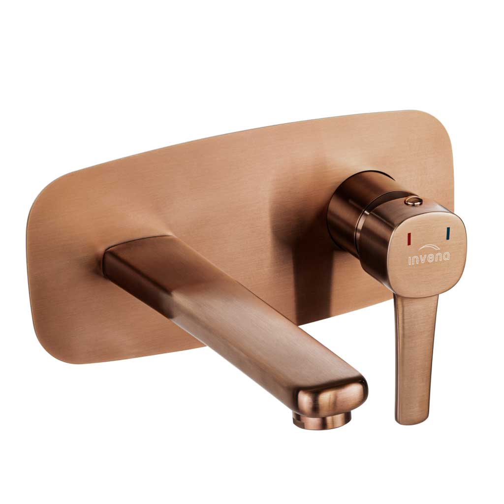 Basin Mixer Tap Brushed Copper Bronze Wall Mounted Concealed GLAMOUR