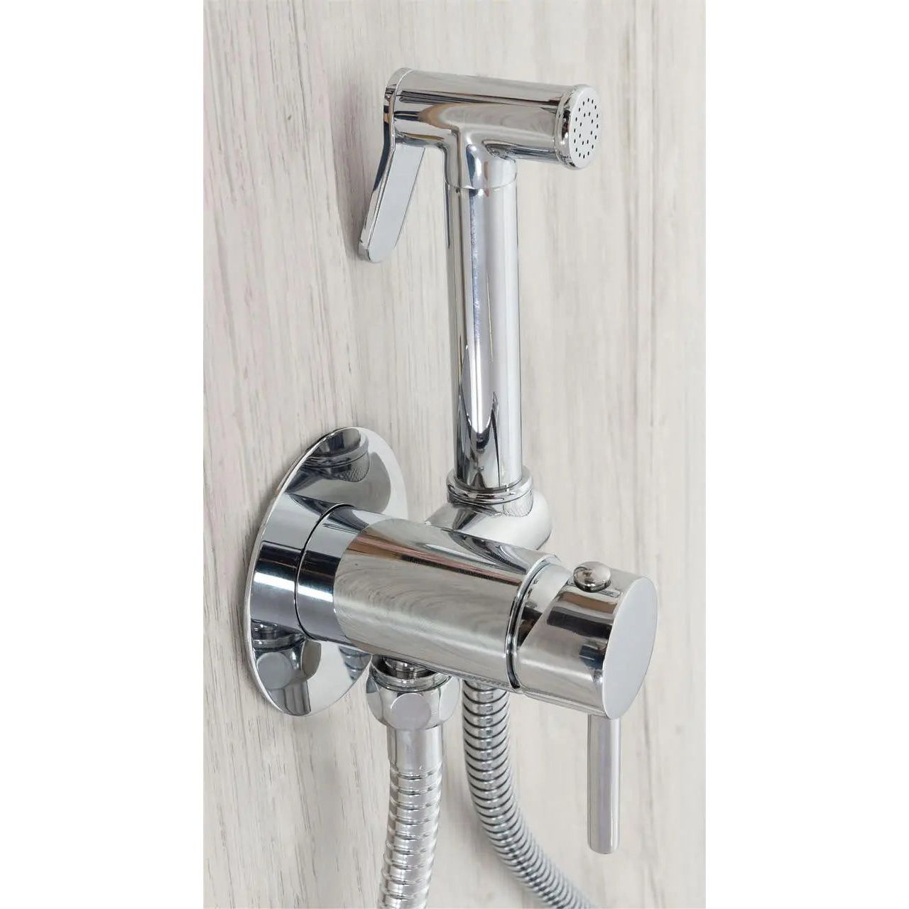 Chrome Bidet Tap Sprayer Mixer Expendable Handle 1.2m Hose Bidet Sprayers