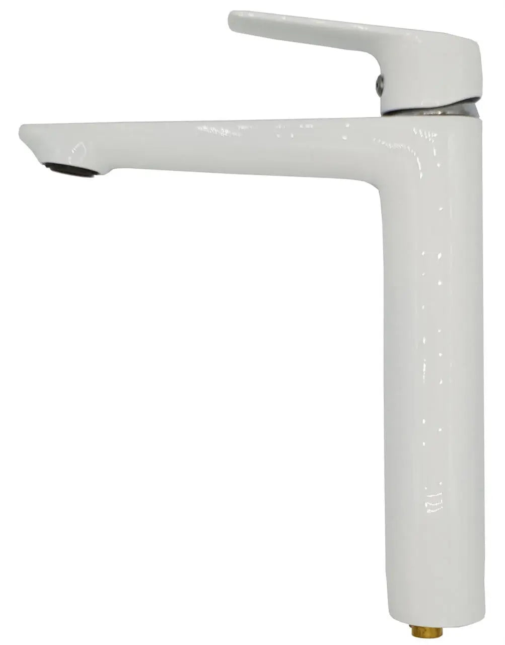 White/Chrome Tall Bathroom Sink Mixer Tap Single Lever Basin Taps