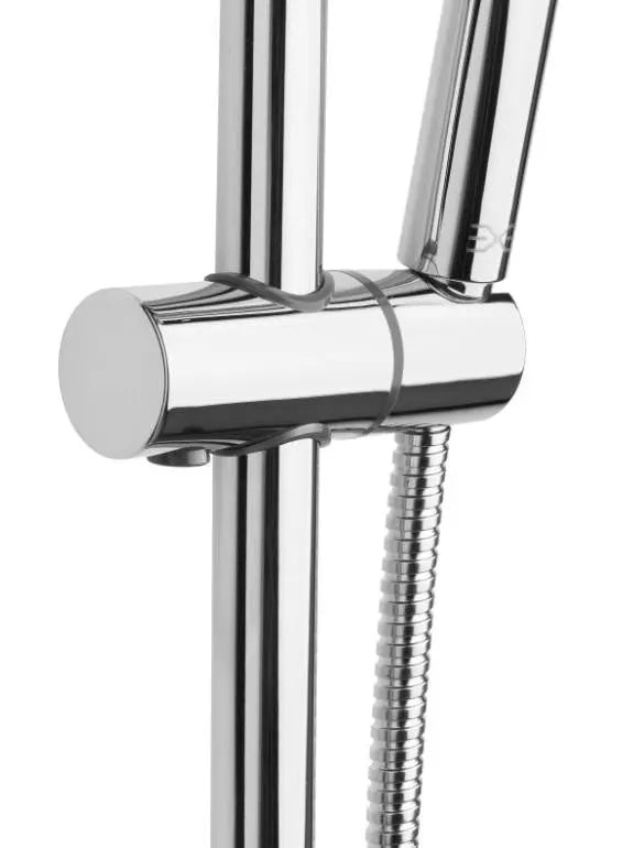 Chrome Thermostatic Shower Mixer Riser Rail Rainfall Shower Thermostatic Showers