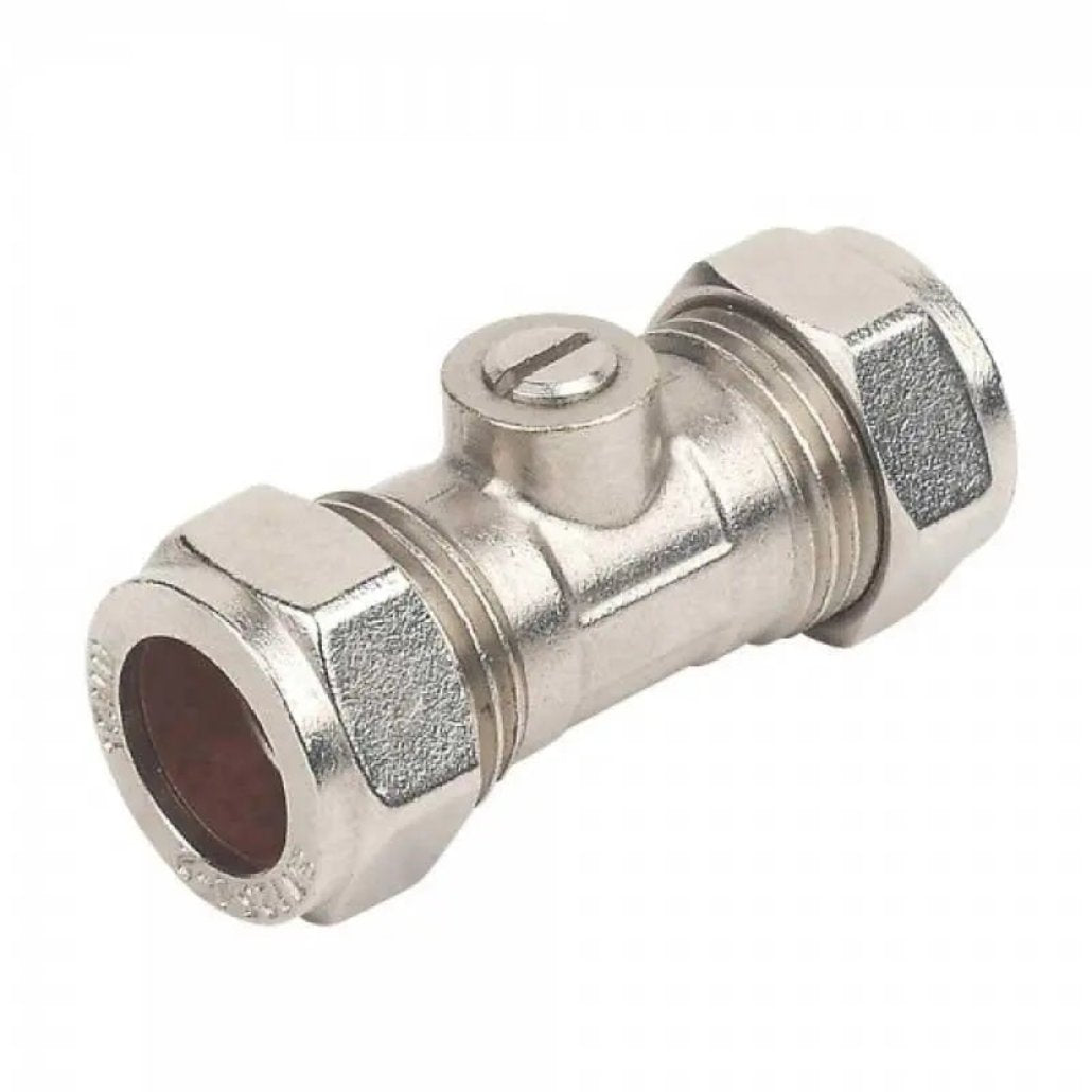 Chromed Isolating Valve 15mm Copper Pipe Copper Fittings Isolating Valves