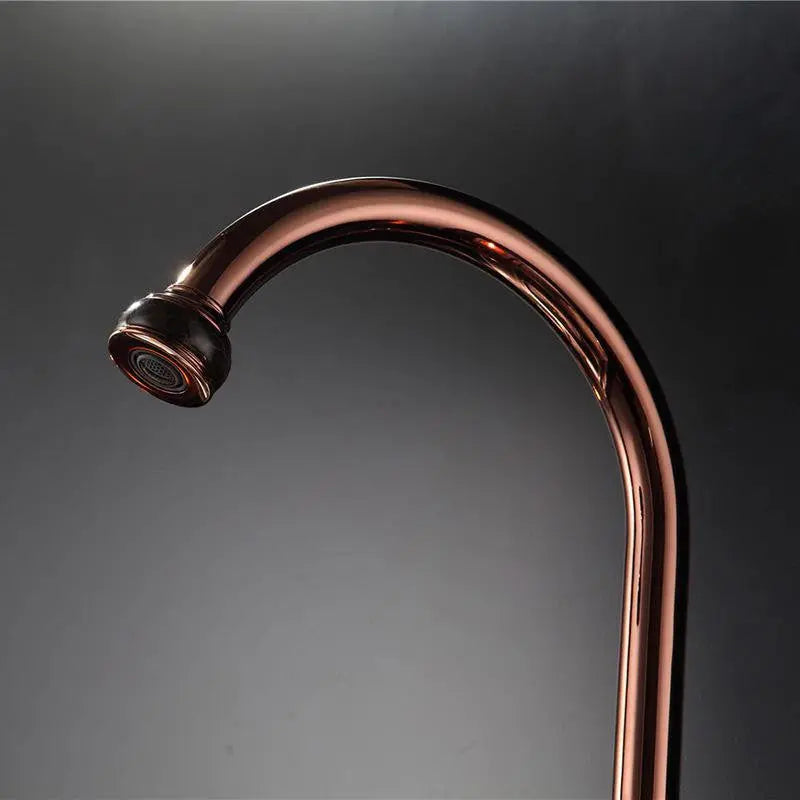 Copper Marble Designer Kitchen Mixer Tap Single Lever Swivel Spout