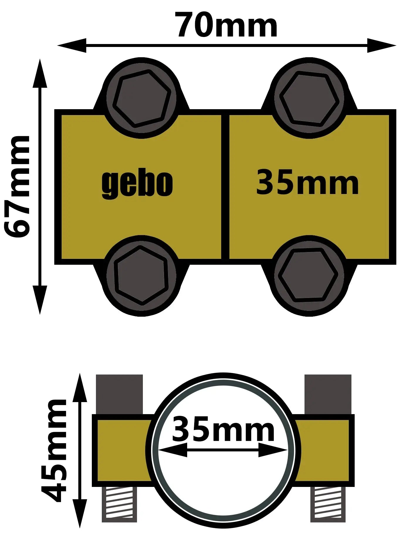 35mm Copper Pipe Leak Repair Clamp Antileak Fittings Leak Fix