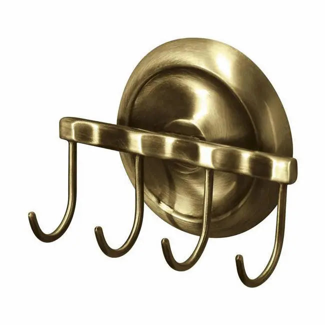 Dressing-Gown Towel Hook 4 Hooks Antique Brass Wall Mounted Towel Hooks