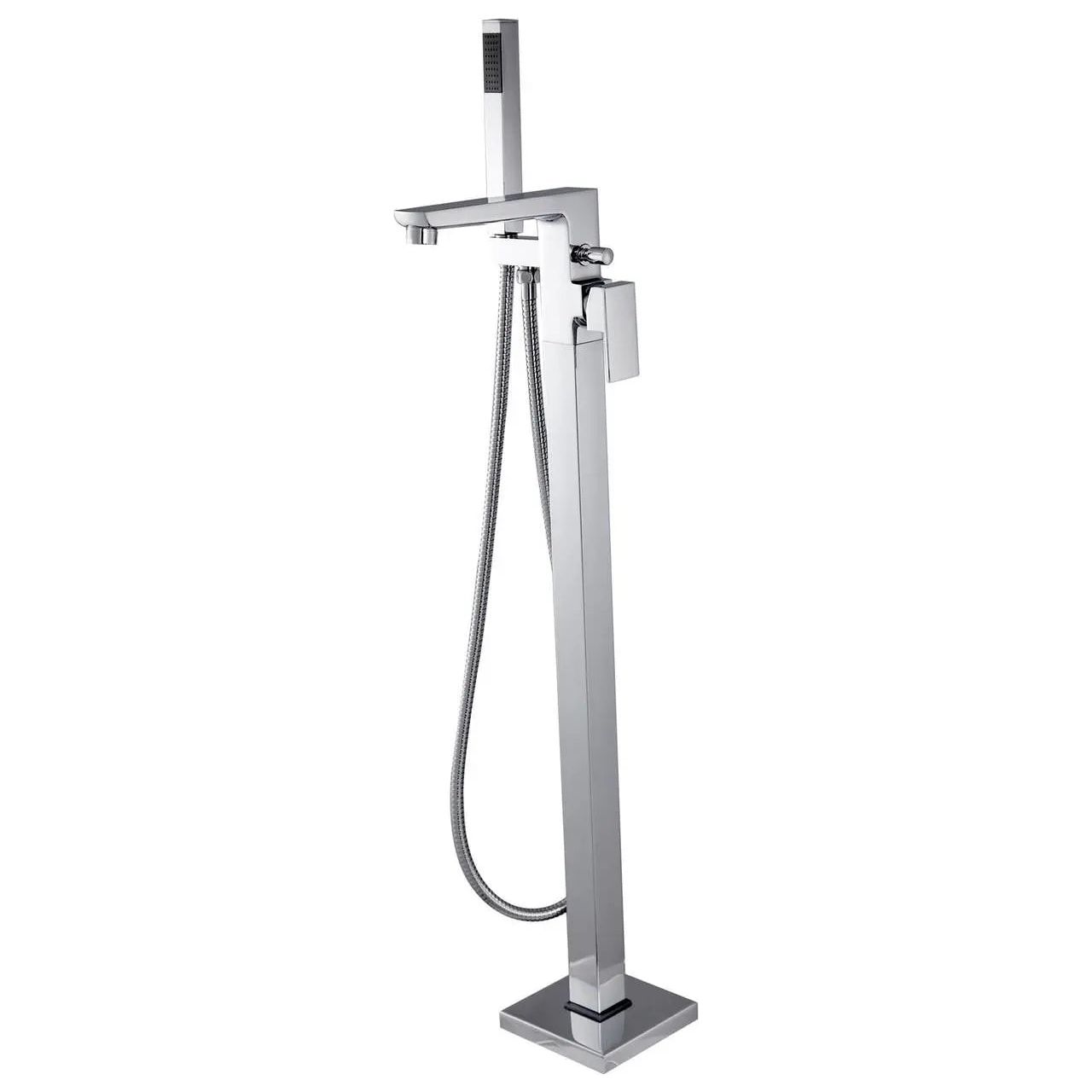 Freestanding Bath Tap Square Bathtub Tall Shower Mixer Bath Taps