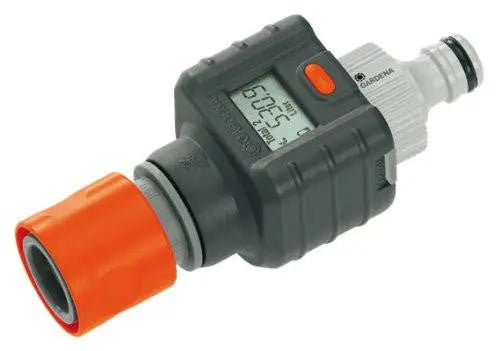 Gardena Digital Electronic Water Smart Flow Meter For Garden Hose Watering - 